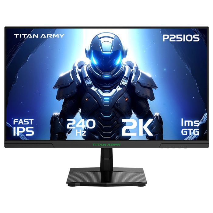 Écrans de Jeu TITAN ARMY P2510S – Plat – 2560×1440- 16:9 – IPS QHD Rapide 240Hz – 245 Pouces – Prise en Charge HDR10/Low Blue