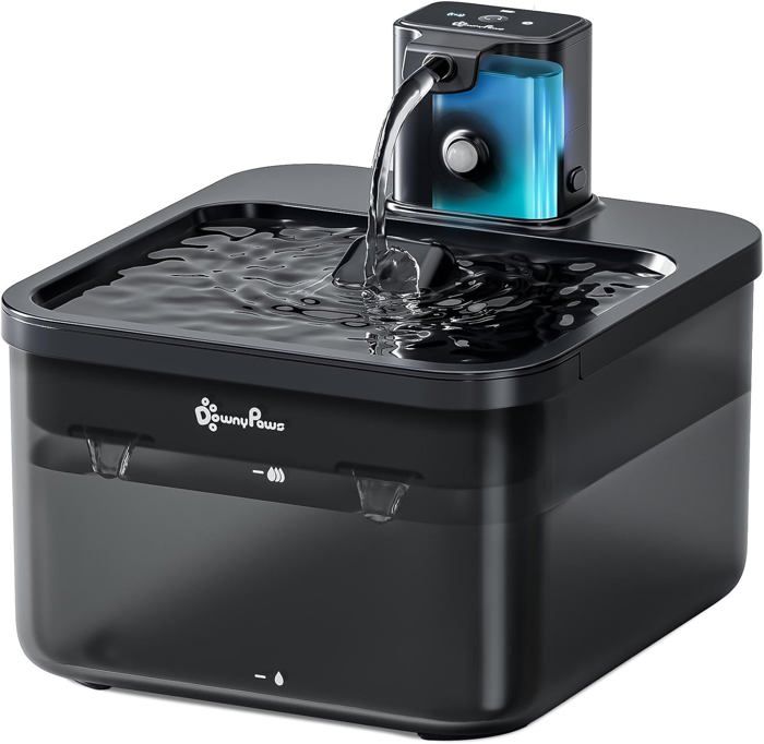 Meilleurs prix pour Fontaine A Eau Chat Sans Fil,2,5L Fontaine À Eau Pour Chat Automatique Avec Detecteur De Mouvement,Fontaine Pour Chat À Piles,Noir