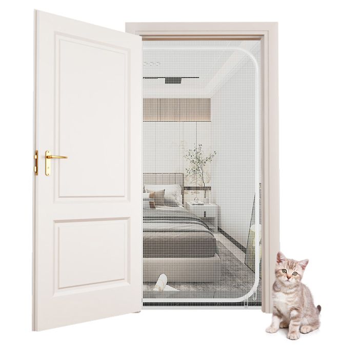 Comparer les prix de Moustiquaire de Porte pour Chat pour empêcher Animaux de Compagnie de séchapper 90 cm x 200 cm - Pour salon avec fermeture éclair