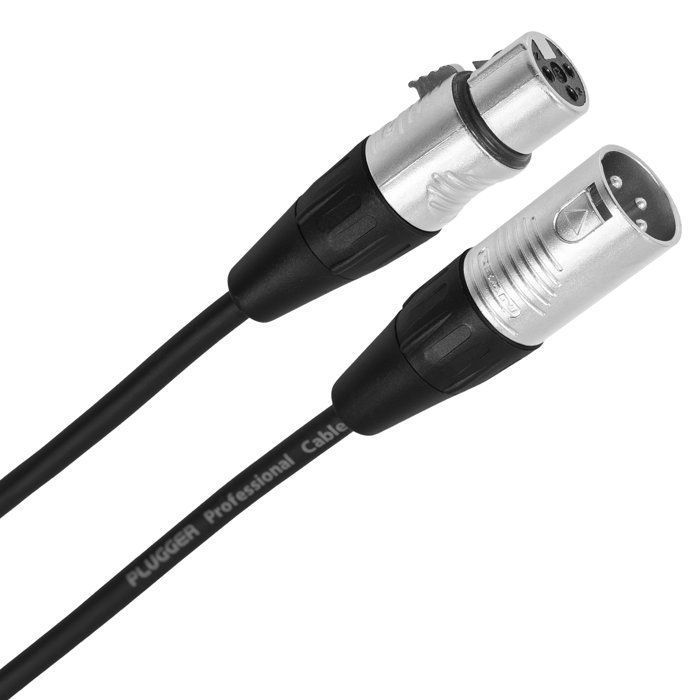 Plugger Câble XLR femelle 3b - XLR mâle 3b 3m Touring Câble Micro