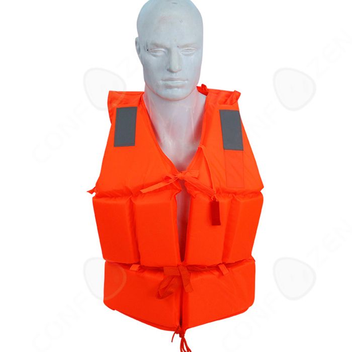 Meilleurs prix pour C Gilet de sauvetage tissu oxford imperméable flottabilité supérieure à 75 kg sifflet au col conception de bande réfléchissante