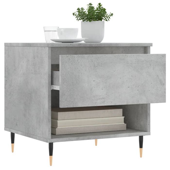 Black Month Petite Table Basse BURKE Table dAppoint gris béton 50x46x50 cm - bois dingénierie LL2471