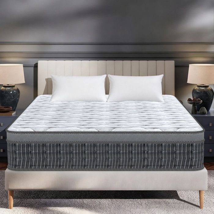 Matelas 160x200 cm Mousse de gel mémoire de forme Ép 25 cm Fermeté Moyenne Respirante Antibactérien Hypoallergénique