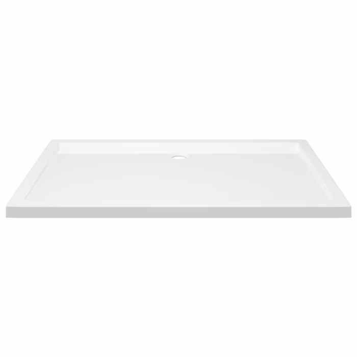 Receveur de douche rectangulaire - WIENS - ABS renforcé fibre de verre - 70x120 cm - Blanc - Seuil bas
