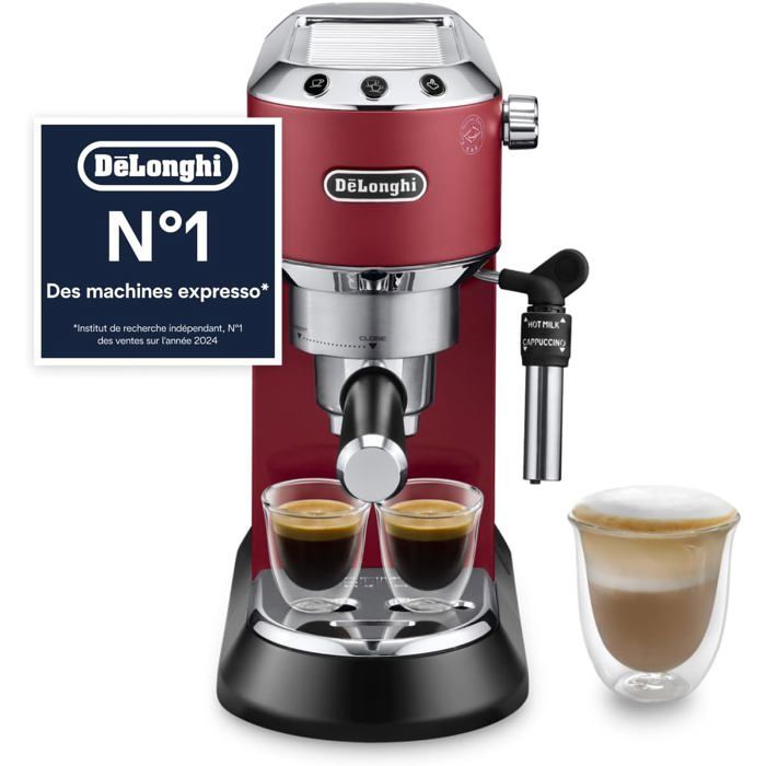 Machine à café espresso - SVATV - Dedica Style Ec685.R - Acier inoxydable - 13L - 15 bars - Thermoblock - Svatv
