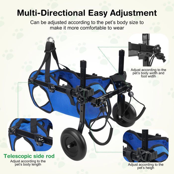 Meilleurs prix pour Chariot Rééducation Chien Chat – Aide Mobilité Réglable avec Roues – Support Marche Animal