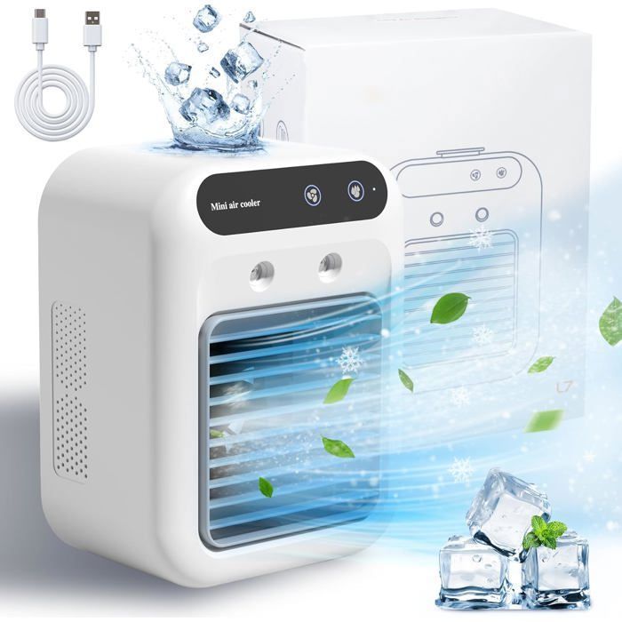 Climatiseur portable mini-climatiseur portable équipé de deux réglages de brumisation