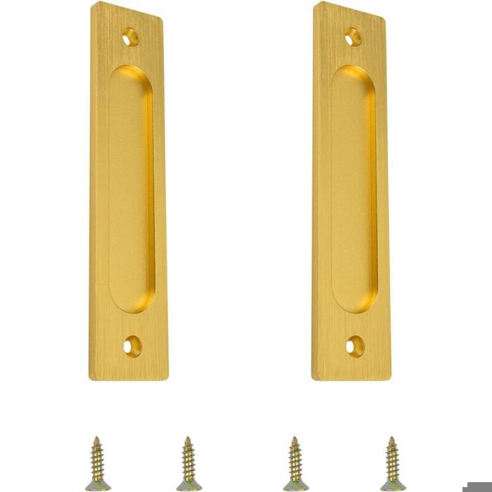 Poignée de porte coulissante rectangulaire poignée de porte coulissante encastrée en aluminium avec vis de montage adaptée aux p