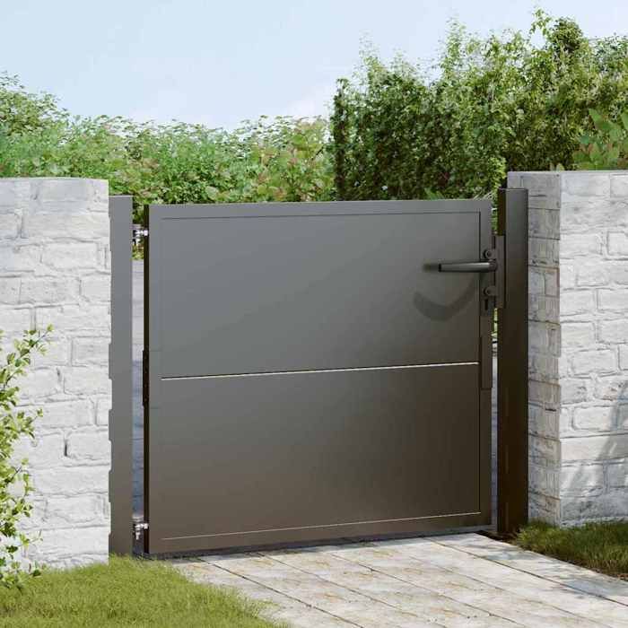 Vidaxl Porte de Jardin Noir 110 x 105 cm Acier enduit de poudre 42015909