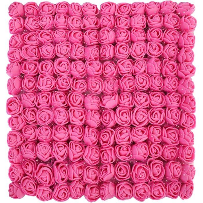 Rose Rouge Fleurs Artificielles 144 Pieces Rose en Mousse 2.5CM Petite Fausse Fleurs pour DIY Mariage Fêt FLEUR-PLANTE ARTIFICIELLE