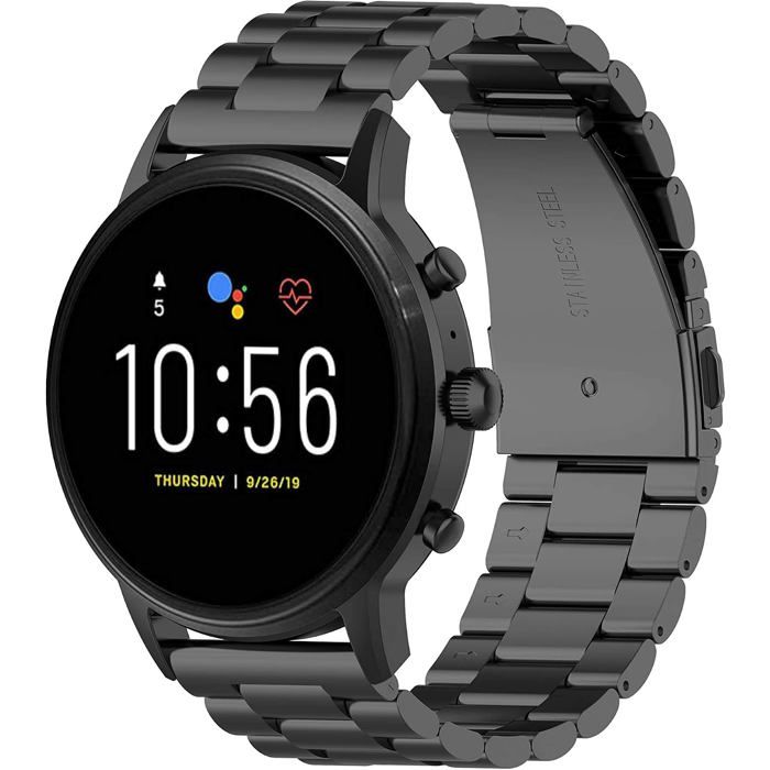 Bracelet de Montre en Acier Inoxydable Compatible Fossil Gen 6/Gen 5E Bracelet de Rechange pour Montre Intelligente