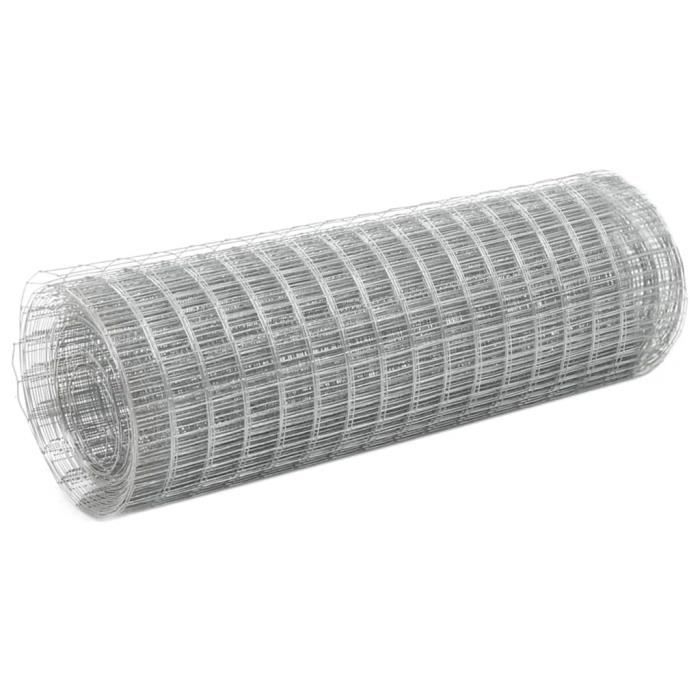 Grillage De Jardin En Acier Galvanise Cloture De Jardin Bordure Pour Plantes Et Animaux Argente 25 X 0 5 M L X H Maille 12 X 12 Achat Vente Cloture