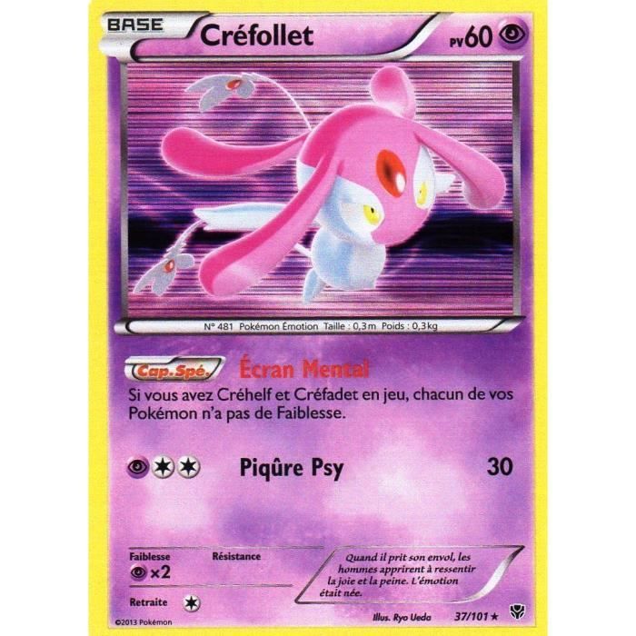 Comment Attraper Crefollet Dans Pokemon Diamant Carte Pokémon 037-101 Créfollet 60 PV Série BW Explosion Plasma NEUF