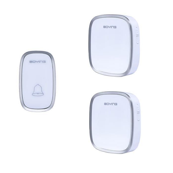 sonnette etanche sans fil 1 emetteur 2 recepteurs portee de travail de 300 m melodie 58 blanc cdiscount bricolage