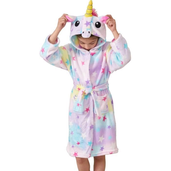 Doux licorne peignoir capuche v tements de nuit cadeaux de