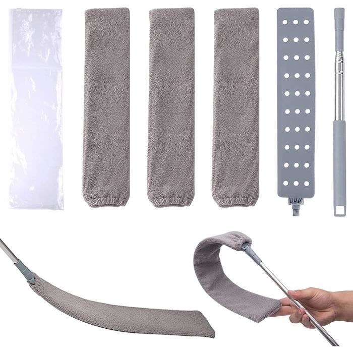 Shirylzee Lot De 12 Plumeaux Microfibre Télescopiques - Nettoyeur Poussière Extensible Pour Toiles D'Araignée, Ventilateurs & Stores