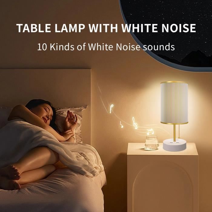 2 USB dimmable lampe de chevet bruit blanc Bluetooth Sound a