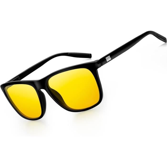 Lunettes Conduite De Nuit Pour Homme Et Femme Lunettes De Conduite Jaunes Anti Reflets Lunettes De Nuit Fashion u8819