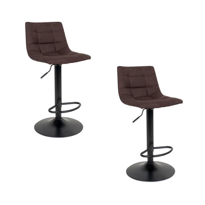 Chaise Longue En Tissu 2 Places Meuble De Salon Bureau Chambre Capitonne Marron Clair Nantilly 88120363