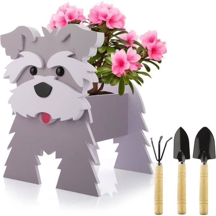 chiots mignons avec des fleurs