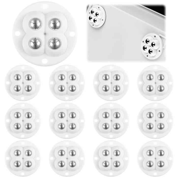 Lot de 8 mini roulettes auto-adhésives rotatives à 360°,mini roues pour