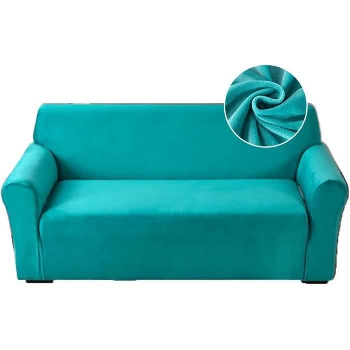 Housse De Canapé Élastique - Pour 1, 2, 3 Ou 4 Places - Tissu Doux Antidérapant - Protection Contre Taches Et Poils D'Animaux (Vert Pomme, 3 Places)