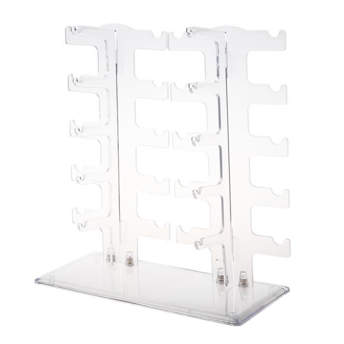 Level 5 Paires claires Socle en Verre Sunglass Lunettes Holder pr/ésentoir Lunettes de Soleil Organisateur Cadre Vitrine /étag/ère