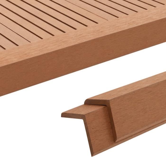 Corniere De Terrasse 5 Pcs Wpc 170 Cm Marron Clair Ren Achat