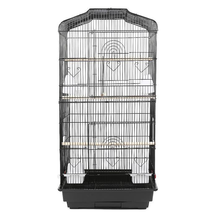 Yaheetech Cage oiseaux sur Roulettes Perruche Perroquet Canari Calopsitte  Conure Pinson Inséparable Exterieur 59 x 59 x 139,5 cm - Cdiscount  Animalerie