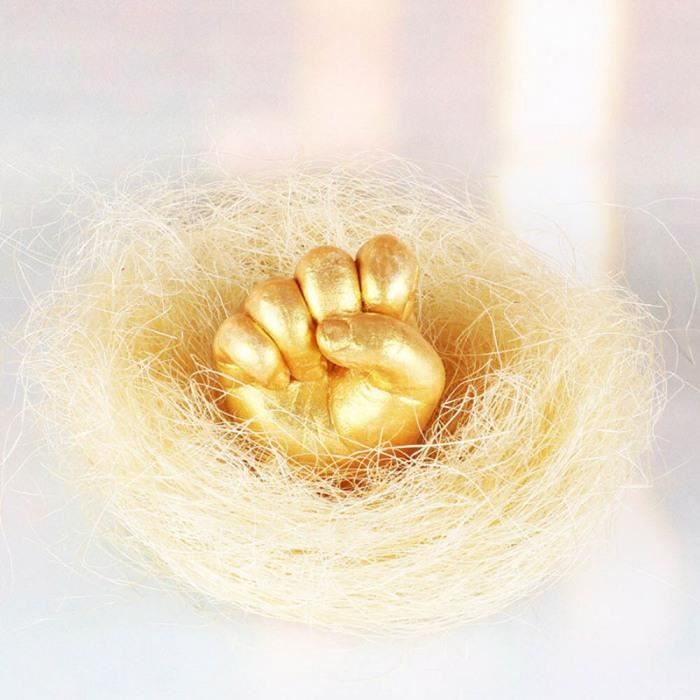 Version Dore Paint 3d Main Pied Imprimer Moule Pour Bebe Poudre Platre Moulage Kit Empreinte Materiaux Souvenir Cadeau Jouets Cdiscount Maison