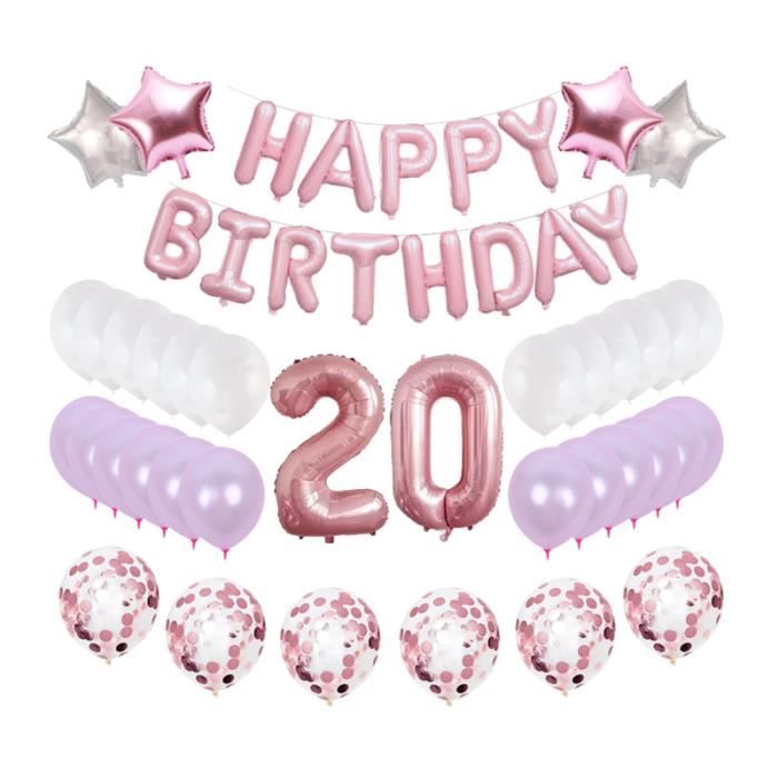 Ans Ballons D Anniversaire Ensembles Belle Decoration Ballons Pour Fete De Fete Rose Achat Vente Ballon Decoratif Cdiscount