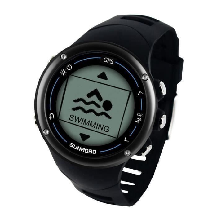 GPS Montre intelligente Course à pied Sport Vélo Natation Jogging Fréquence cardiaque Marathon