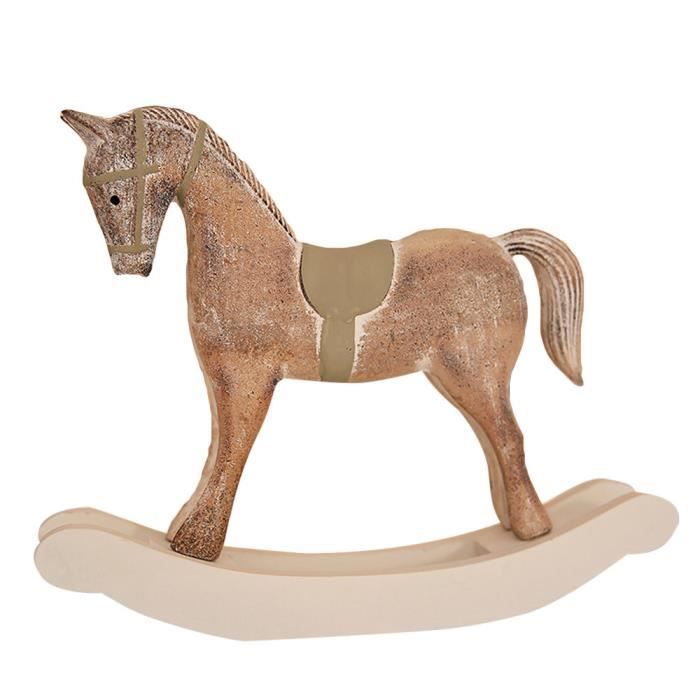 grand cheval à bascule en bois