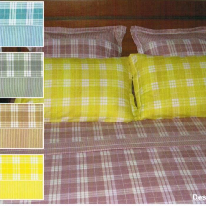 Parure de draps FLANELLE ECOSSAIS LIE de VIN 4 PIECES Drap ...