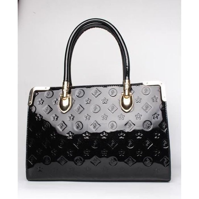 Sac a sales main vernis noir