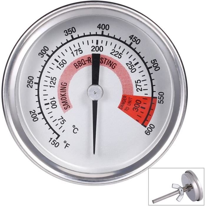 JUHONNZ Thermomètre de Four,300 ℃/ 600 ℉ Thermomètre pour Cuisson de Cuisine Alimentaire, Acier