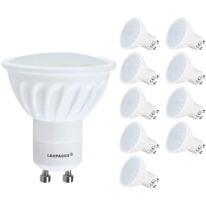 Lampaous Lot de 10 ampoules LED GU10 5W Natural White Non dimmable Model YF D 03 natural blanc Cdiscount Maison