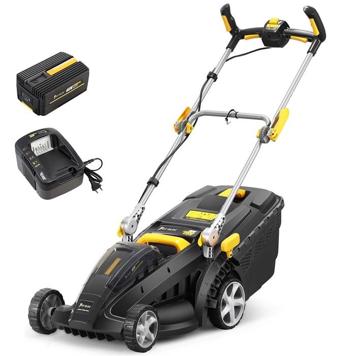 Tondeuse sans fil à batterie, 40 V, GT ELEC + batterie 4 Ah + chargeur