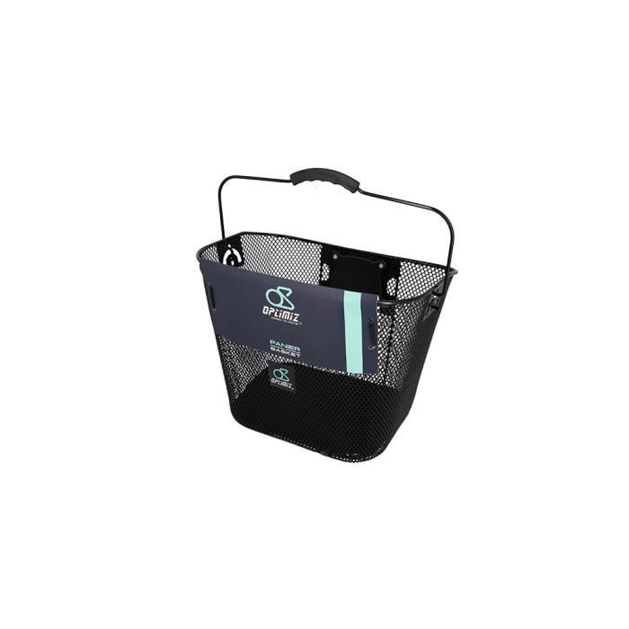 Panier Vélo Basil Cardif en acier noir pour porte bagage, fixation pa - Panier de vélo