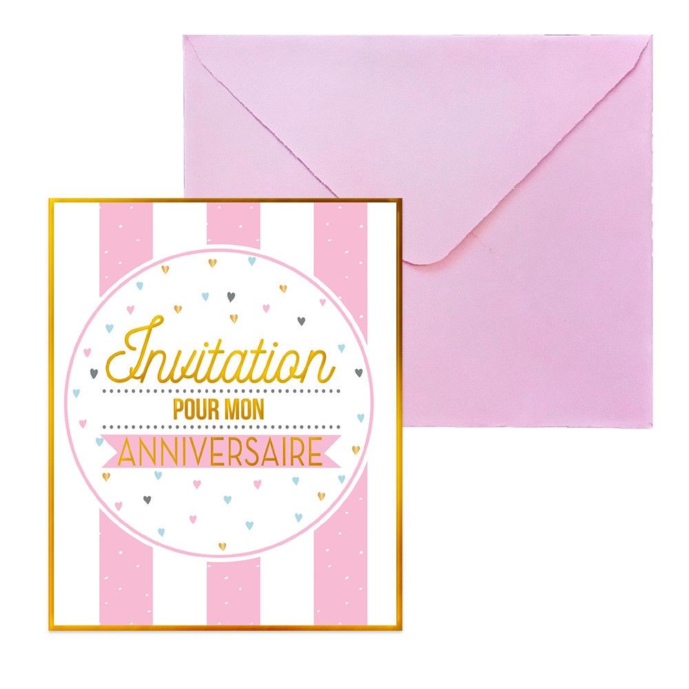 Carte invitation anniversaire - Cdiscount Beaux-Arts et Loisirs