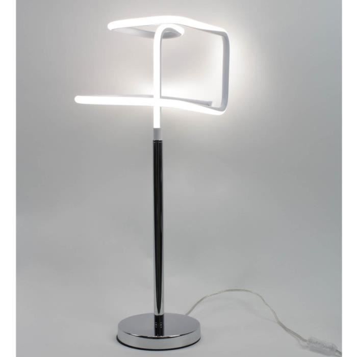 Lampe design à poser originale LED angulaire - Eclairage dynamique blanc froid - Classe énergétique A++ - SQUARE