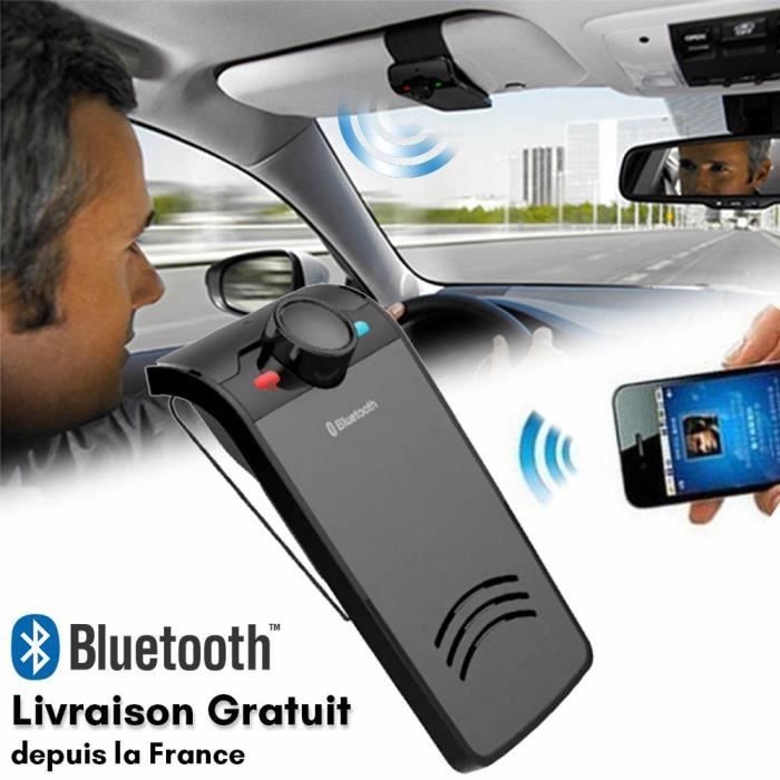 Enceinte Bluetooth Voiture Kit Mains Libres Haut-Parleur Sans Fil Portable  - Noir - Cdiscount TV Son Photo