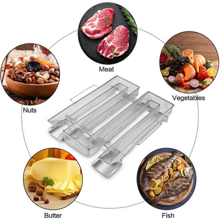 Générateur Fumée Froide Mture - Acier Inox 304 - Avec Crochets & Brosses - Pour Barbecue
