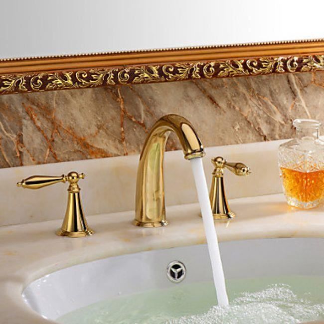 Lookshop Robinet Salle De Bain Doree Muni D Un Melangeur Style