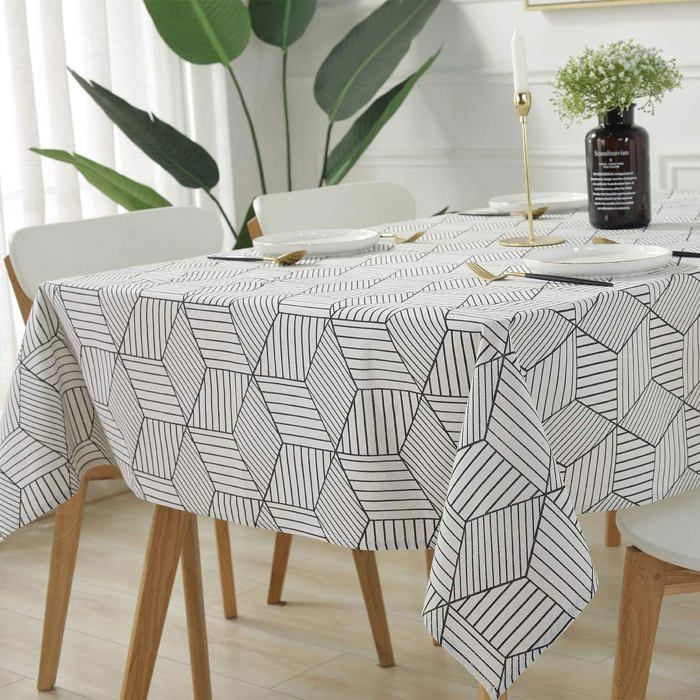 Nappe de Table Carré 200x200 cm, Nappe de Haute qualité, Anti Tache Salle à  Manger Nappe