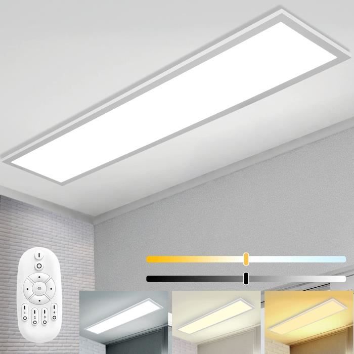 Plafonnier LED Dimmable OUILA - 24W, IP44, Télécommande | Blanc Chaud à Froid (3000K-6500K) | Pour Salle De Bain, Cuisine, Chambre