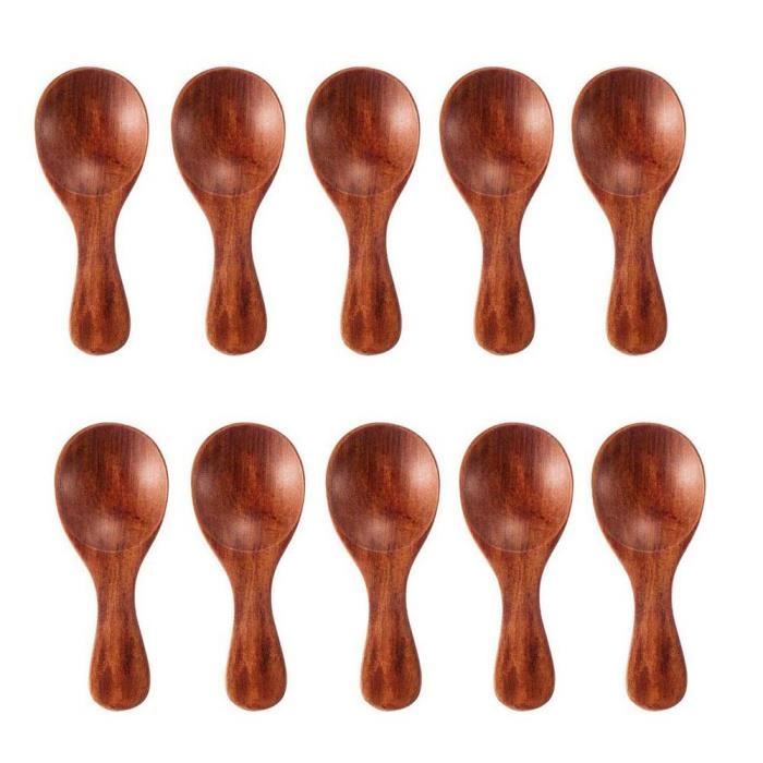 YXHZVON 20 Cuillères En Bois Miniatures - Pour Confiture, Miel, Épices Et Café