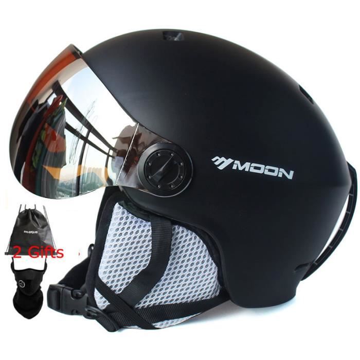 Ronyme Casque Ski Avec Lunettes Intégrées – Respirant, Réglable 52-56 Cm – Homme/Femme – Snowboard