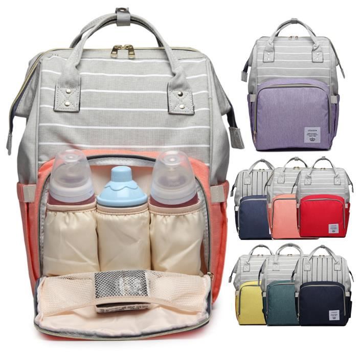 Sac A Dos A Langer Bebe Etanche Avec Matelas A Langer Momie Mode Raye Gris Avec Vert Fonce Sac A Dos Voyage Fourre Tout Achat Vente Sac A Langer 9790245347060 Cdiscount