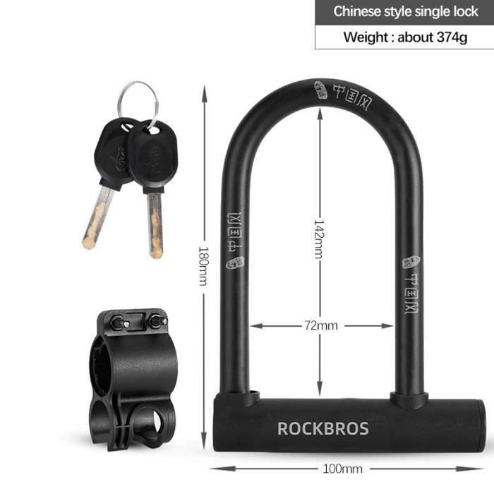 TMISHION Serrure en forme de U pour vélo Vélo de vélo en forme de U